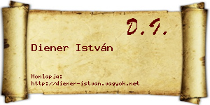 Diener István névjegykártya