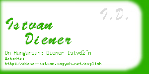 istvan diener business card